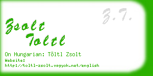 zsolt toltl business card